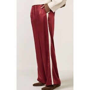 NWT Evereve Sanctuary Women’s Satin Track Pants w/ Pockets Red Sz XL $119 (read)